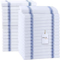 Dish Towels 30 Pack Blue Stripe 100% Cotton Kitchen Towel 15x25 Inch Tea Towels, Dish Cloths for Washing Dishes, Kitchen Rags for Drying Dishes