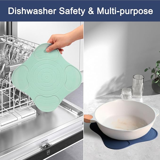 Air Fryer Trivets Silicone for Ninja Crispi, Hot Pads for Ninja Crispi Airfryer Accessories, Versatile Kitchen Countertop Potholders Suitable for Fondue Mats and Spoon Rests