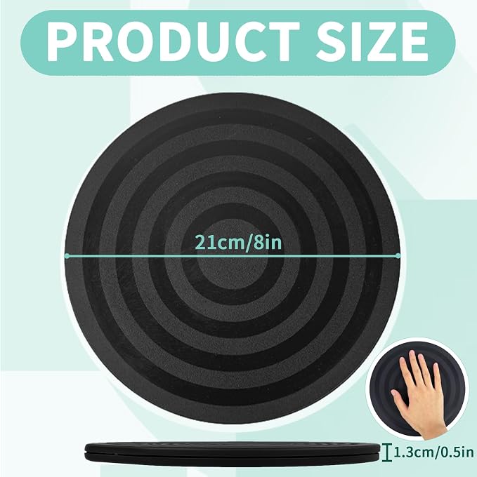 8 Inch Heavy Duty Rotating Swivel Stand, 360° Rotation with Steel Ball Bearings for Plants, Monitors, Crafts, Model Bases & TVs