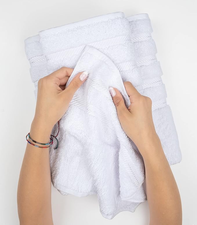 American Soft Linen 100% Cotton Luxury Turkish Towels, 4 PC Hand Towel Set | Soft Absorbent Quick Dry OEKO Tex Standard 100 Certificated Durable Machine Washable Premium Hotel Quality