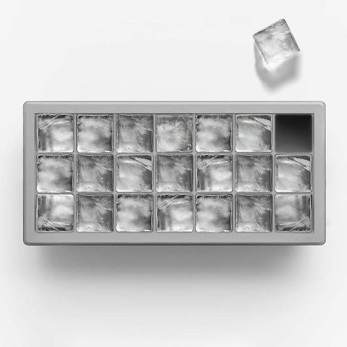 Ice Cube Tray with Lids, Small Silicone Molds for Cocktails & Drinks | BPA Free Silicone, Flexible Easy Release, Set of 2, Lids Included, for Beverages Coffee & Craft Cocktails