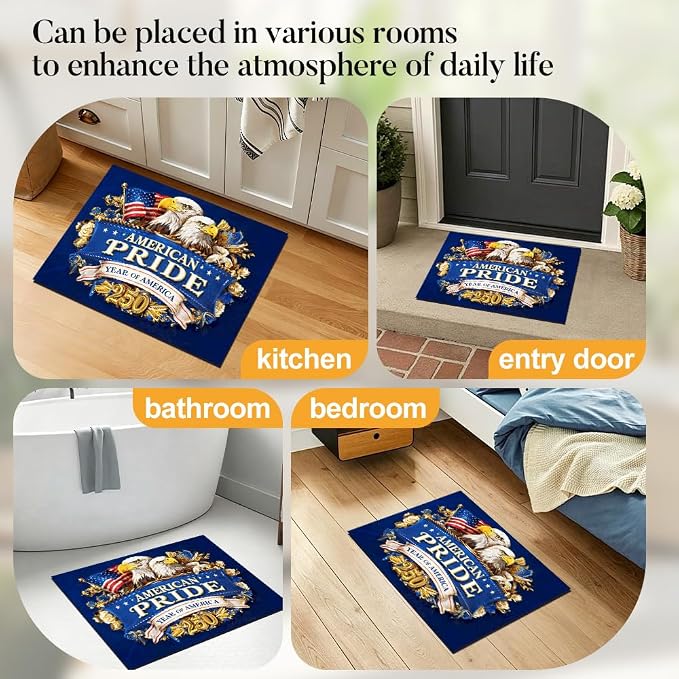 Patriotic Eagle Washer Dryer Cover Mat 28.35x20.47 in | Heat Resistant Cooktop Protector Mat with Non-Slip Backing, Scratch Protection and Countertop Drying Mat.