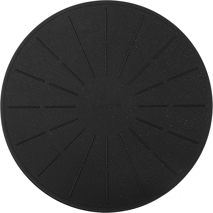 Induction Cooktop Mat - Silicone Fiberglass Scratch Protector - for Magnetic Stove - Non Slip Pads to Prevent Pots from Sliding During Cooking_ Black (9.4inches)