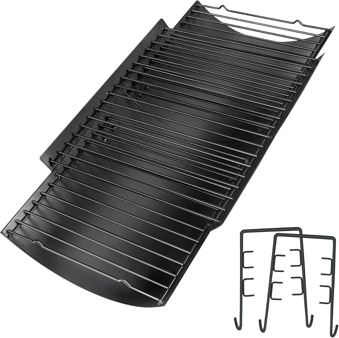 Adjustable Ash Pan for Chargriller Charbroil Grill Charcoal Tray Metal Ash Drip Trays Catcher 23.62" to 35.43" 1224 1324 2121 Fire Grate for Oklahoma Joe Royal Gourmet Replacement Parts