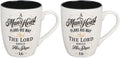 Christian Art Gifts Inspirational Ceramic Coffee & Tea Scripture Mug for Men: A Man's Heart Encouraging Bible Verse Proverb, Novelty Drinkware, Golden Foil Accents, White & Black, 12 oz. (Pack of 2)