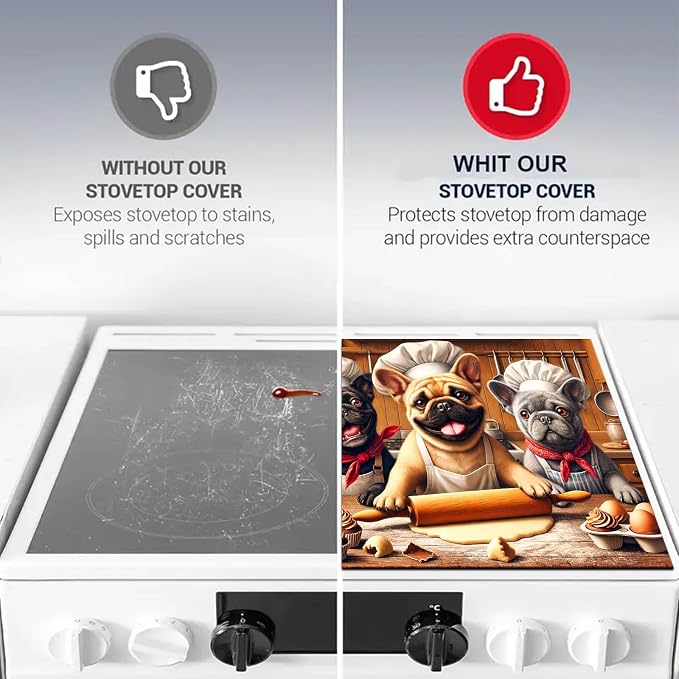 HOMETITUTE Chef Dog Stove Top Cover 28x20 Diatomite Heat Resistant Mat