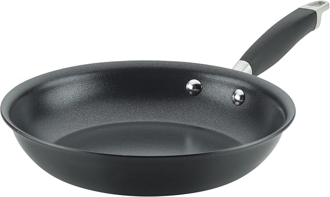Anolon Advanced Home Hard-Anodized Nonstick Frying Pan, 10.25-Inch Nonstick Pan, Onyx