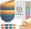 Plastic Bowls Alternative, Unbreakable Wheat Straw Cereal Bowls 8 PCS - Microwave & Dishwasher Safe Bowl for Cereal, Snack, Rice, Salad, Soup Bowls for Kitchen, Camping, Party(Muliti,26 OZ)