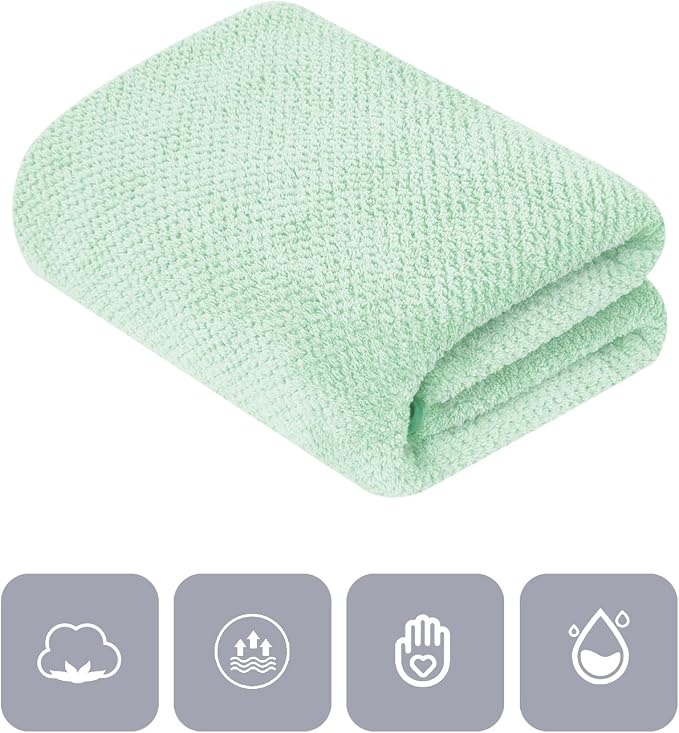 Extra Large Bath Towel Sheet Set 35x70 Inches Oversized Bath Towels Set,Jumbo Large Microfiber Quick Dry,Lightweight,Super Soft,Highly Absorbent Towel Set for Bathroom,Hotel,Pack of 2(2PCS Green)