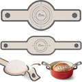 HOTEC 2 Pcs Silicone Bread Sling for Dutch Oven, 0.7MM Thickened Heat Resistant to 500°F Non-Stick Baking Mat with Long Handle Easy to Transfer Sourdough Bread, Dutch Oven Liners Baking Supplies