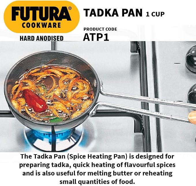 FUTURA Anodised Heating Pan, 1 Cup, Black