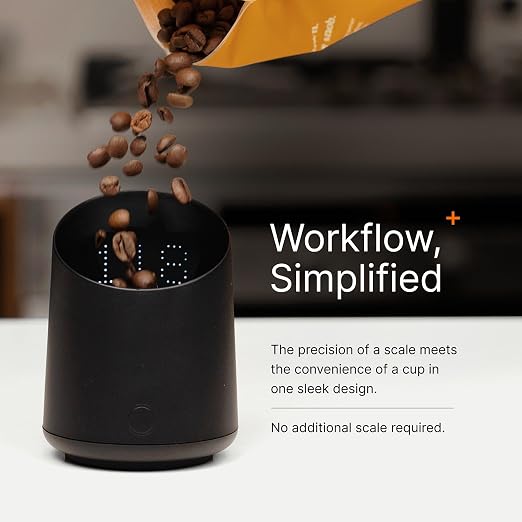 Subminimal SubScale Digital Dosing Cup with LED Display - Black | Sleek & precise scale, dosing cup accessories, measures coffee grounds for espresso