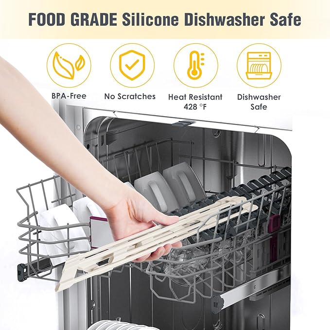 Tomorotec Triangle Roll Up Dish Drying Rack with Silicone Coating, White | 304 Stainless Steel with BPA-Free Silicone, Triangle Design Maximizes Sink Corner Space, Fits Compact Kitchens And RVs