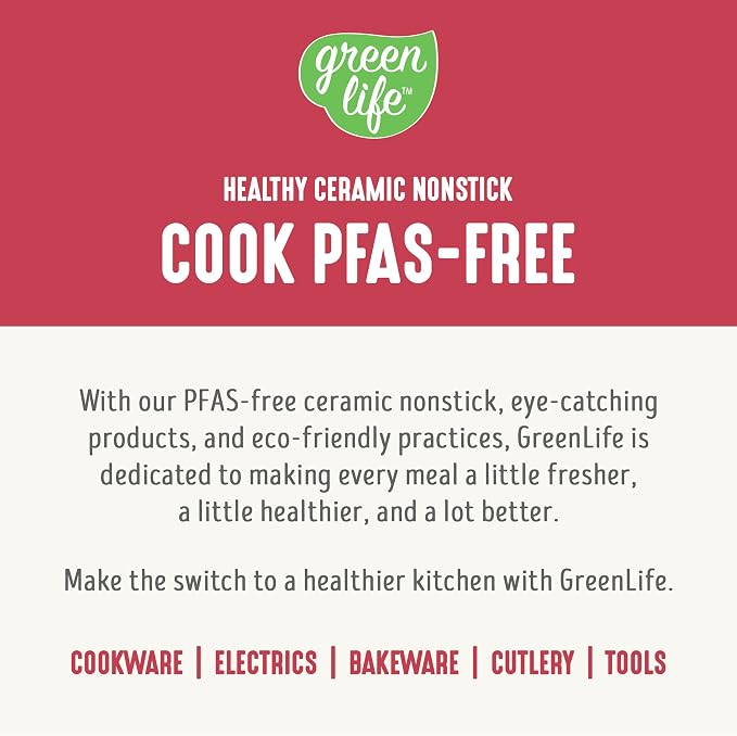GreenLife Digital Rice Cooker, 2-Cups Uncooked/4-Cups Cooked, Red | PFAS-Free Ceramic Nonstick Coated 1.5QT Pot, One-Touch Presets, Oats, Quinoa, Brown Rice, Auto Warming, Fuzzy Logic Tech