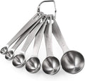 Measuring Spoons: U-Taste 18/8 Stainless Steel Measuring Spoons Set of 6 Piece: 1/8 tsp, 1/4 tsp, 1/2 tsp, 1 tsp, 1/2 tbsp & 1 tbsp Dry and Liquid Ingredients | Kitchen Metal Measure Set, Metric & US Measurements, 1/8tsp, 1/4tsp, 1/2tsp, 1tsp, 1/2tbsp,...