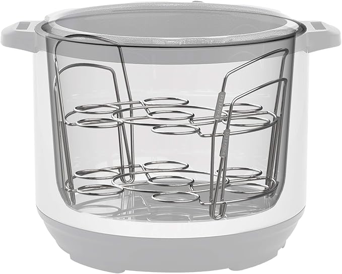 Instant Pot Official Stainless Steel Wire Egg Racks, Set of 2 – Ideal for 6-Quart & 8-Quart Cookers, Ideal for Hard or Soft-Boiled Eggs, Multi-Use Tray for Cooling, Decorating, and Serving | Stackable Egg Holder for 6 & 8 Qt Pressure Cookers, Each Rack...