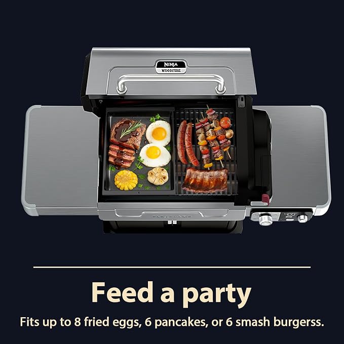 Utheer Half Griddle Plate for Ninja FlexFlame PG300, Ceramic Nonstick | Nonstick ceramic surface supports easy cleanup, ideal for BBQ, breakfast and outdoor flat top cooking