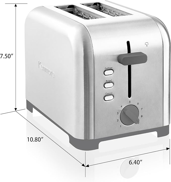 Kenmore 40606 2-Slice Toaster in Stainless Steel
