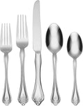 Oneida Boutonniere 20-Piece 18/0 Silverware Set for 4, Flatware | mirror finish, dishwasher safe | includes knives, forks, and spoons | cutlery set for kitchen and dining