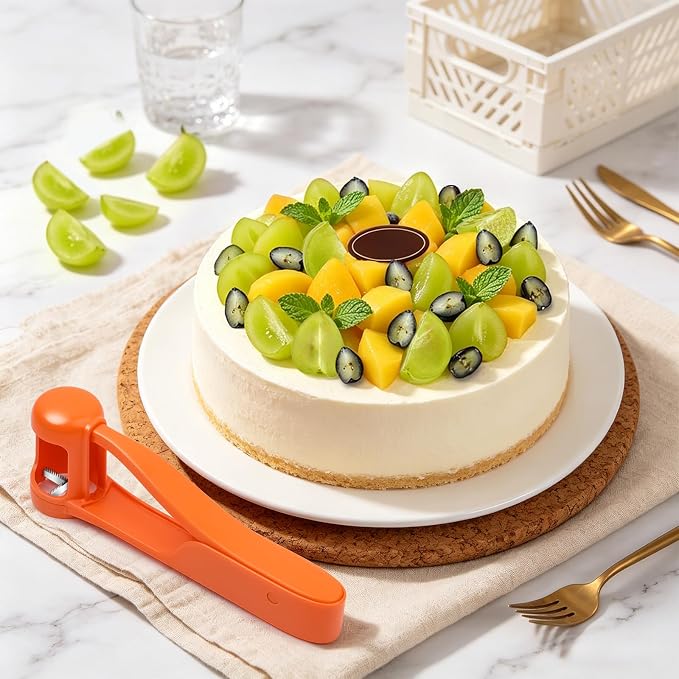 WhiteRhino Grape Cutter for Toddlers 1-3,Grape Slicer for babys Cherry Tomato Strawberry Sandwich Cutter for Kids Lunch Accessories,Grape Slicer Kitchen Gadget Grape Quarter