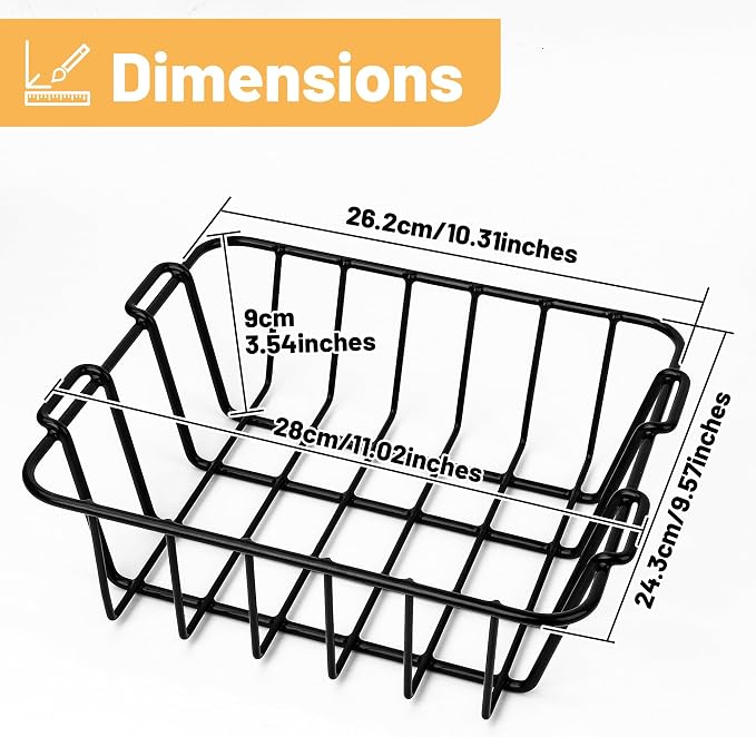 35/45 QT Cooler Basket, Compatible with YETI Tundra 35/45, Stainless Steel Storage Wire Cooler Rack, Black, 1 Pack