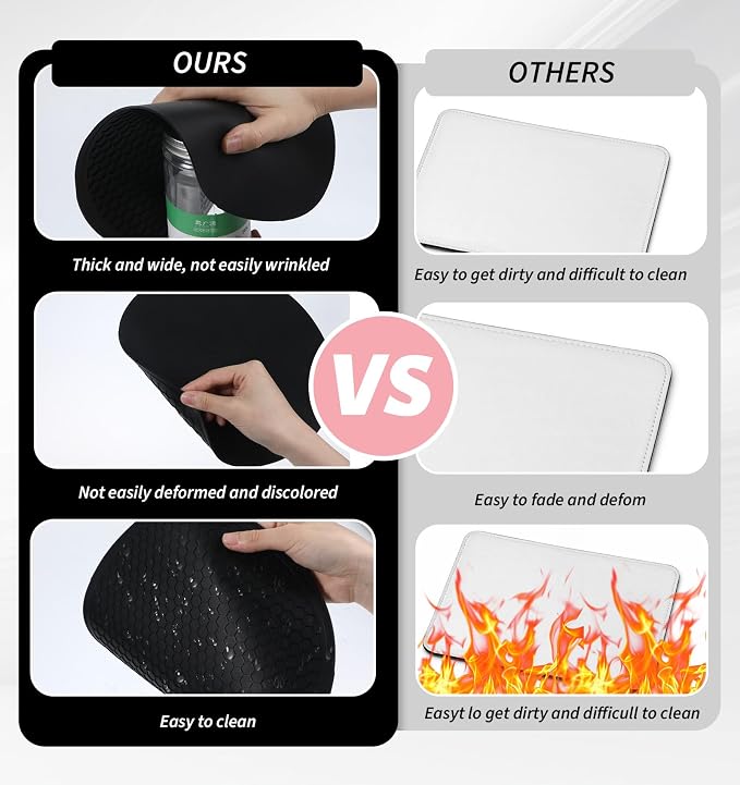 2 Pcs Silicone Microwave Mats, Circular Silicone Mat 10 Inch | Reusable Washable Insulation Coaster, for Kitchen Countertop, Dining Table, and Home Daily Heat Insulation Use