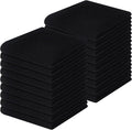 Homaxy 100% Cotton Waffle Weave Kitchen Dish Cloths 18-Pack, Black | 12 x 12 Inches, Ultra Soft Absorbent Dish Towels, Quick Drying Dish Rags with Hanging Loop