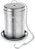 House Again Tea Strainers for Loose Tea, Extra Fine Mesh Tea Infuser, Updated Slim Threaded Lid & 304 Stainless Steel, Tea Ball Filter Bags Diffusers, Loose Leaf Tea Steeper for Brew Spices 1Pack