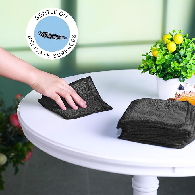50 Pcs Dry Erase Cloth,6 X 6 Inch,Black | Cleaning Rags Reasonable Whiteboard Cloth Kitchen Towels Microfiber Towels Cars Wash