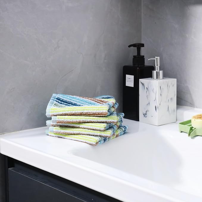 Kitchen Dishcloths for Washing Dishes, Ultra Absorbent Dish Rags, Cotton Cleaning Cloths Pack of 16, 12x12 Inches (Mix-1, 12x12 inch)