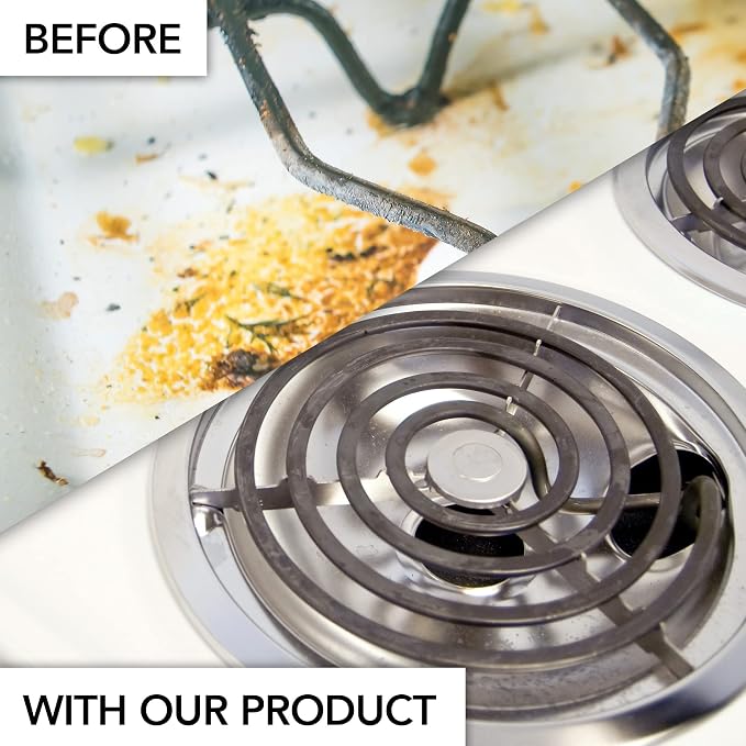 Round Electric Stove Burner Covers (100 Pack) 6 Inch and 8 Inch Disposable Stove Top Aluminum Foil Bib Liners, to Keep Kitchen Range Clean from Oil and Food Drips, Stock Your Home