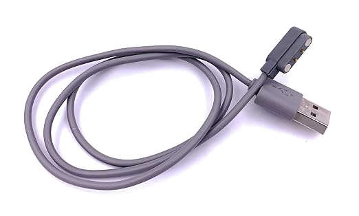 Magnetic USB Charging Cable for Smoothie Blender & Vegetable Cleaner | Magnetic Induction Charging Design, 2ft Grey Durable Cable, Fits Most Portable Blenders & Fruit Vegetable Washers, Cable Only