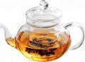 Glass Teapot with Removable Infuser, 20 oz/600ml Glass Tea Pot Small Borosilicate Tea Steeper Kettle with Loose Leaf Tea Strainer For Flower Blooming Tea, ClearTea Maker Pitcher