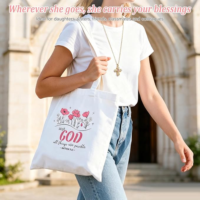 Christian Gifts For Women, 9Pcs Inspirational Religious Birthday Gift Set | Unique Catholic Gift Bible Faith Based Accessories, Ceramic Coffee Cup, Tote Bag, Bible Verse Jar, Can Candle, Baptism Gifts