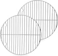 P&P CHEF 10.5 Inch Cooking Rack Round for Steaming Cooling, Silver, 2 Pack | Stainless Steel Round Wire Rack for Baking Grilling, Roasting, Fits Air Fryer, Steamer Pot, Oven & Dishwasher Safe