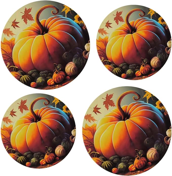 Kerixi Electric Stove Burner Covers Range Top For Expanding Counter Space Stovetop Decor (Fall Pumpkin)