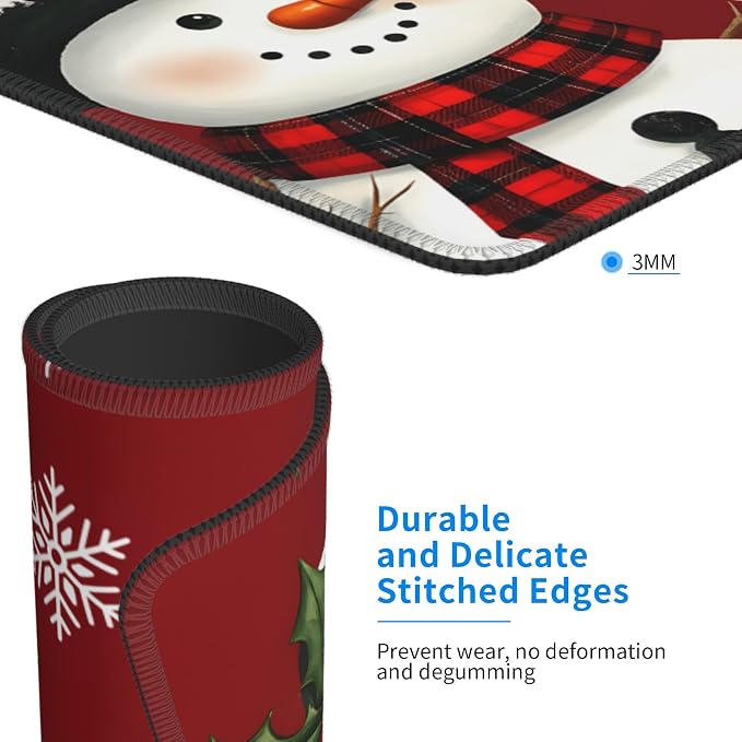Let It Snow Stove Top Cover for Electric Stove 28" x 20" Kitchen Winter Decorations Snowman Glass Flat Top Stove Mat Oven Induction Cooktop Mat Christmas Home Decor