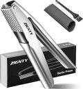 Garlic Press Stainless Steel, No Need to Peel Garlic Mincer Tool | Professional Garlic Presser & Masher, Large Trough, Efficient Dual Lever-Assisted, Rust Proof, Easy Clean, Dishwasher Safe