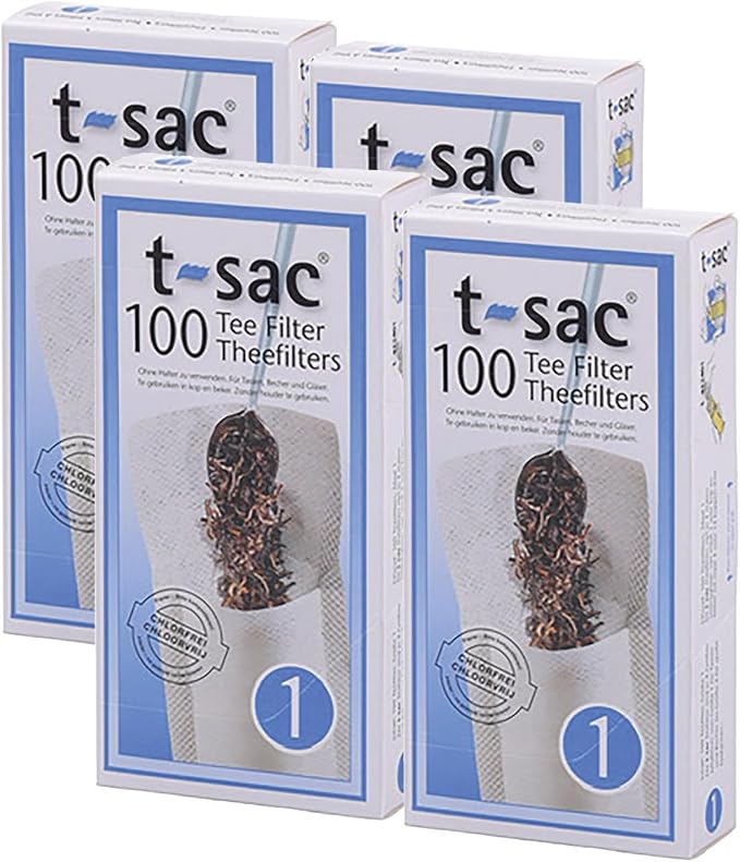T-Sac Tea Filter Bags, Disposable Tea Infuser, Number 1-Size, 1-Cup Capacity, Set of 400