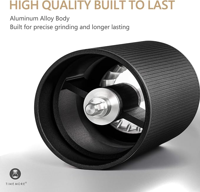 TIMEMORE Chestnut C3S PRO Manual Coffee Grinder, Stainless Steel S2C Conical Burr Coffee Grinder, Hand Coffee Grinder with Foldable Handle, Adjustable Grind Setting for Espresso to French Press, Black