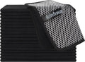 Dish Cloths for Washing Dishes with Scrub Side, Microfiber Dish Rags | Dual-sided microfiber dish cloths with scrubber for stuck-on food, quick dry kitchen washcloths 18 Pack, 7" x 7 Inch Black