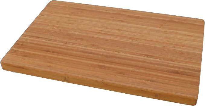 BambooMN Brand - Heavy Duty Premium Bamboo Cutting Board - 17.5"x12"x0.75" - Grooved - 2 Pieces