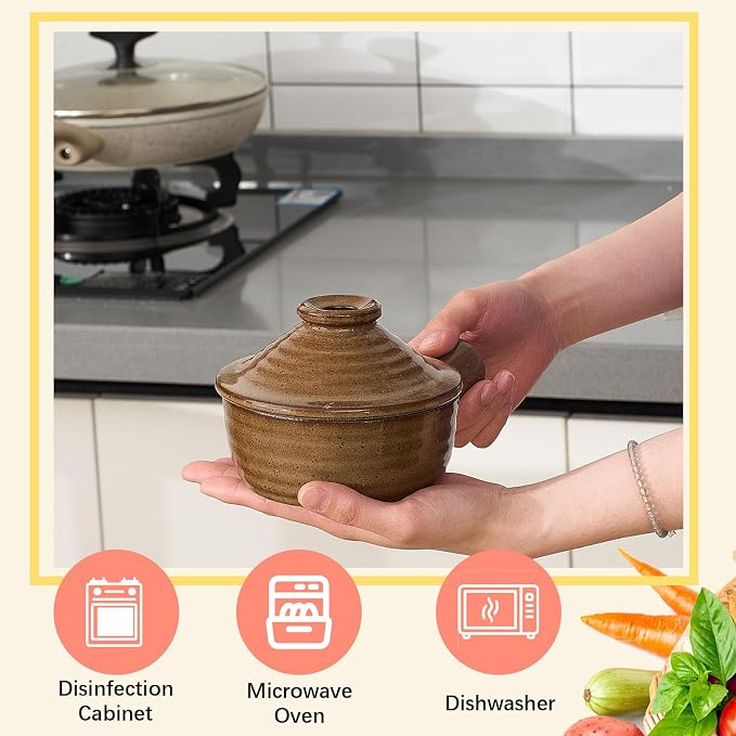 1 Pack Egg Cooker Egg Microwave Cooker with Lid and Hollow Hand Ceramic Microwave Poacher for Household Use and Food Preparation
