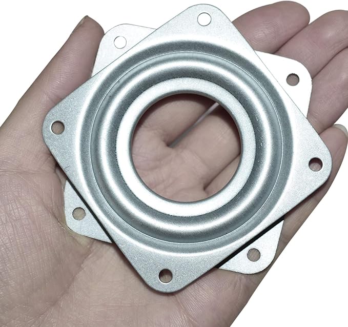 10Pack 3Inch Lazy Susan Hardware Square Rotating Bearing Plate Turntable | Lazy Susan Hardware Base for Serving Trays Kitchen Storage Racks Craft Table Zinc Plated Steel Swivel Plate 500lbs Capacity