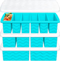 3-Pack Silicone Freezer Trays with Lid, Soup Freezer Container Molds | 2 Large 2-Cup, 4 Medium 1-Cup, 6 Small 1/2-Cup, BPA Free, Ice Cube Tray for Soup, Stews, Sauces, Meal Prep, Broth, Leftovers