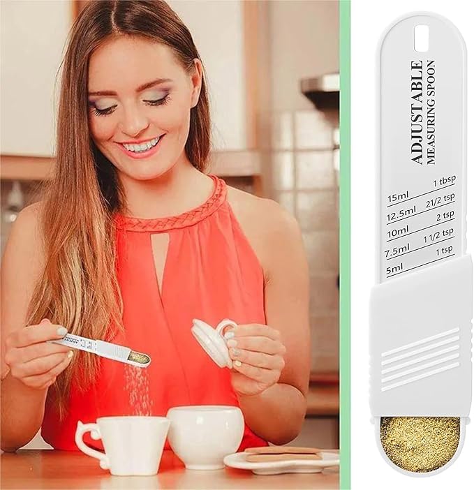 Adjustable Measuring Spoon for Dry and Liquid（White）