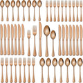 Rose Gold 30-Piece Flatware Sets Service For 6,Pink Silverware Set Includes Knife Spoon And Forks Eating Utensils Sets For Kitchen,Metal Cutlery Set Tableware Sets
