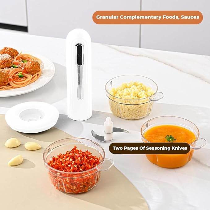 4.5 CUPS Electric Food Chopper For Meat,Onions,vegetables,Garlic,Complementary Food, Meat Chopper Blender，Wireless Electric Food Processor