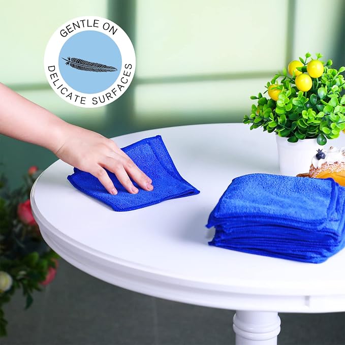 50 Pcs Dry Erase Cloth,6 X 6 Inch,Blue | Cleaning Rags Reasonable Whiteboard Cloth Kitchen Towels Microfiber Towels Cars Wash