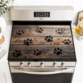 Paw Print Stove Top Cover 28x20 Inch Decorative Electric Stove Cover | Heat Resistant Cooktop Protector Mat with Non-Slip Backing, Scratch Protection and Countertop Drying Mat.